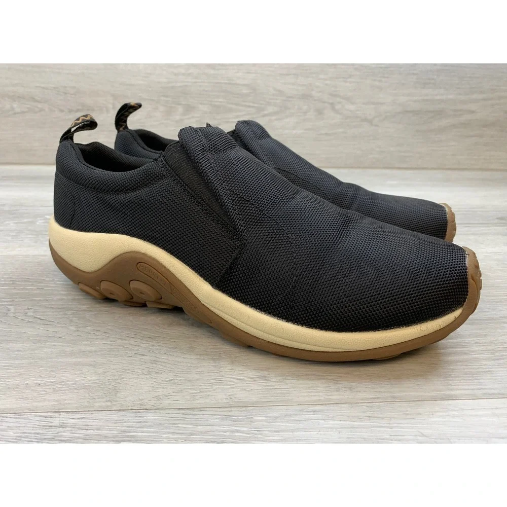 Merrell Jungle Moc Explorer Men's Sneakers 9.5 Black Mesh Slip On Trail Shoes